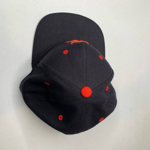 Adidas Climalite Mens Baseball Cap Hat Black Red Snapback Embroidered One Size - Picture 2 of 12